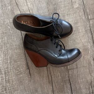 Kork-Ease Black and Brown Heeled Shoes